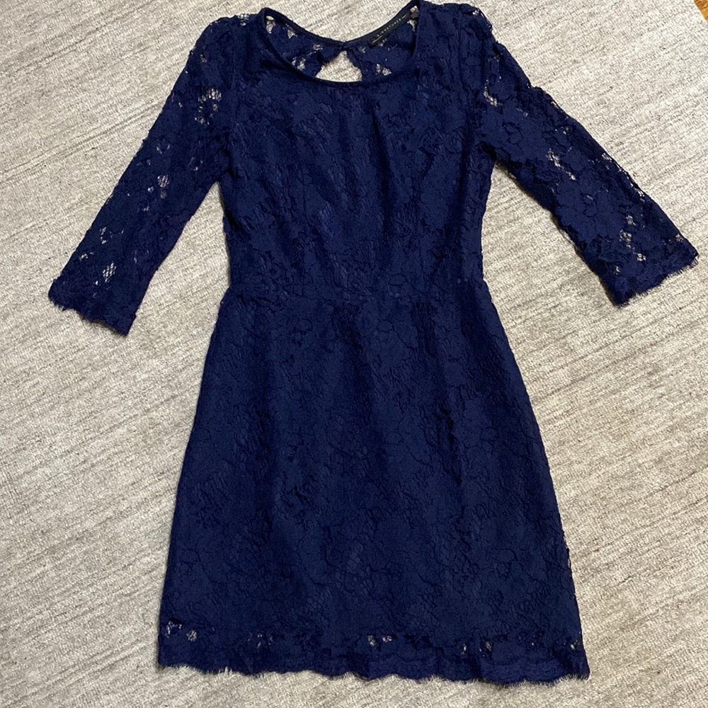 Navy blue lace dress